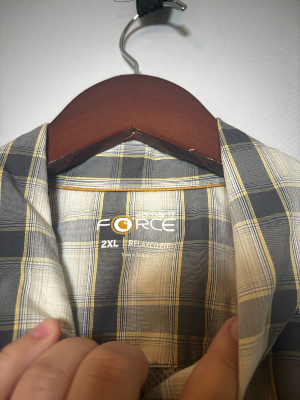 Carhartt Force Ridgefield Shirt Sz 2XL Relaxed Fit Plaid Work Shirt Wicking Vent - Picture 3 of 7